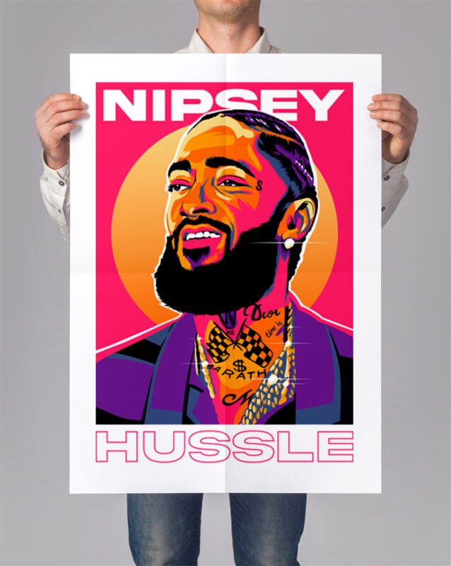 Nipsey Hussle Poster Shirt Los Angeles Hussle And Motivate Shirt