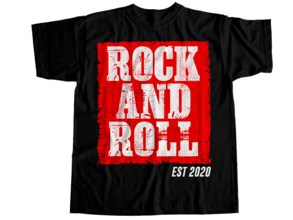 Rock and roll est 2020 t-shirt design
