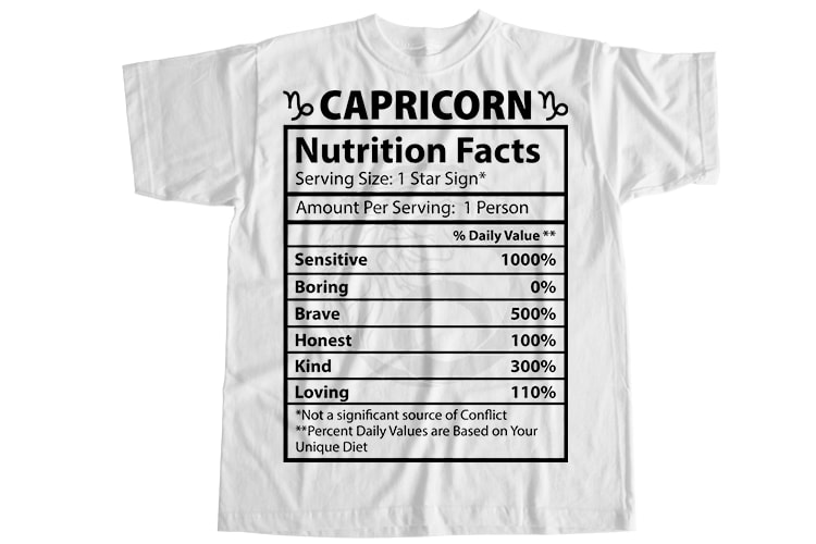 12 Zodiac editable bundle T-Shirt Design