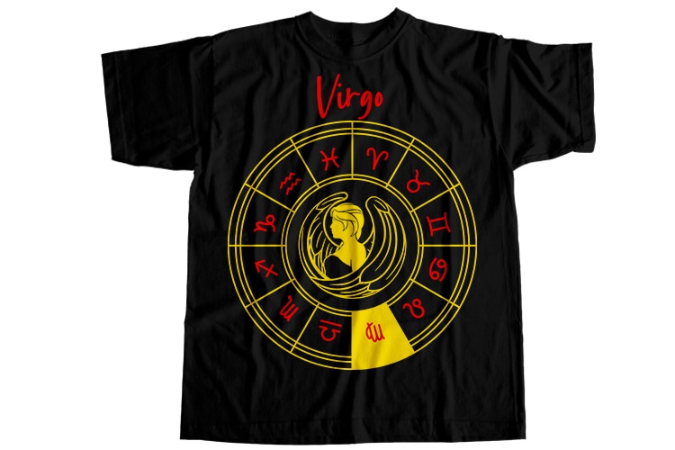 Virgo is my star, zodiac editable bundle T-Shirt Design