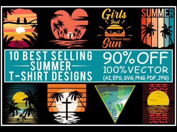 Download Summer T Shirt Design Bundle Summer Svg Summer Bundle Bundle Summer Summer Design Bundle Beach T