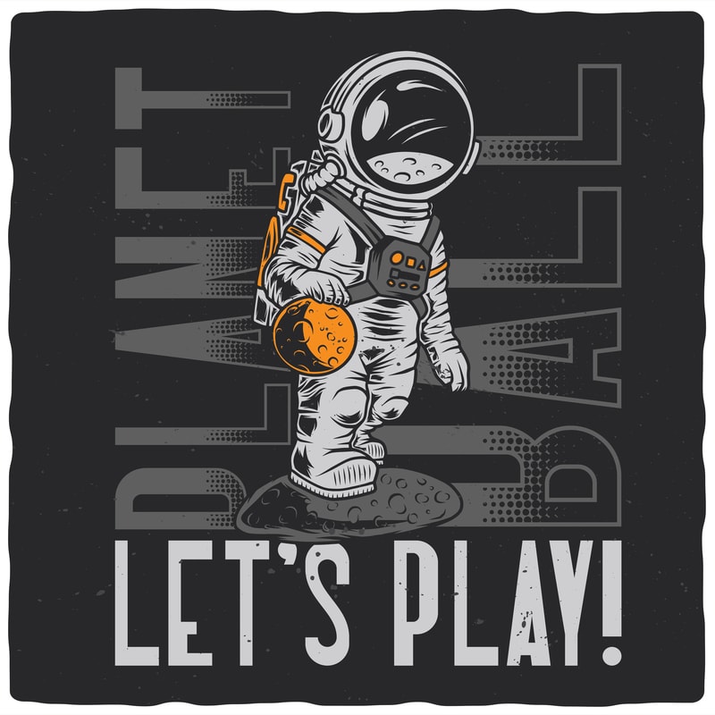 Free Planet ball t shirt illustration