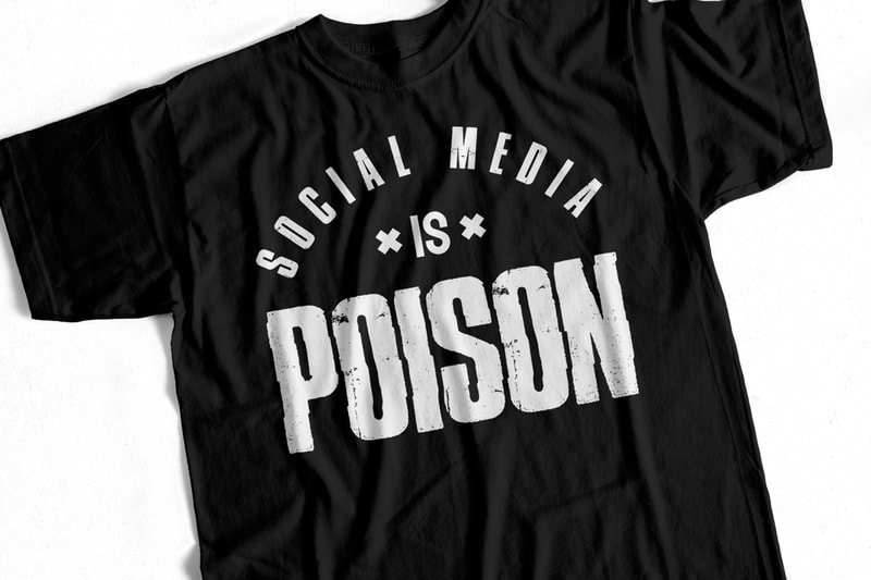 Free Social media is poison – t-shirt design for sale