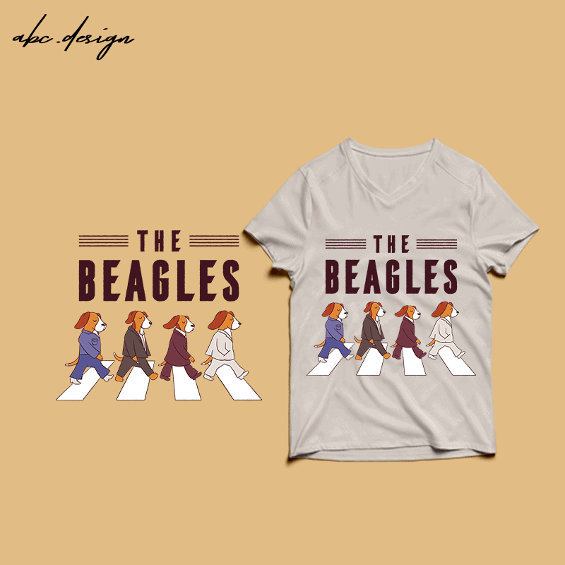 Free The beagles-dogs t-shirt design