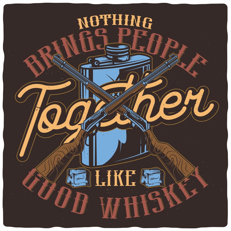 Free Good whiskey t shirt design template