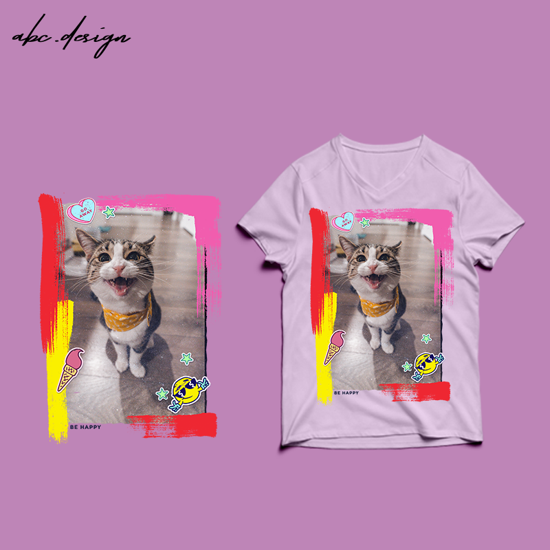 happy cat t-shirt design – happy cat t-shirt design png – happy cat t-shirt design psd