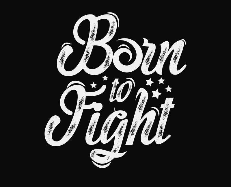 Free Born to fight t shirt template