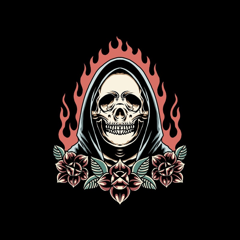 burning grim and roses - Buy t-shirt designs