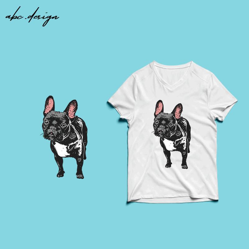 Free Elegant dog t-shirt design