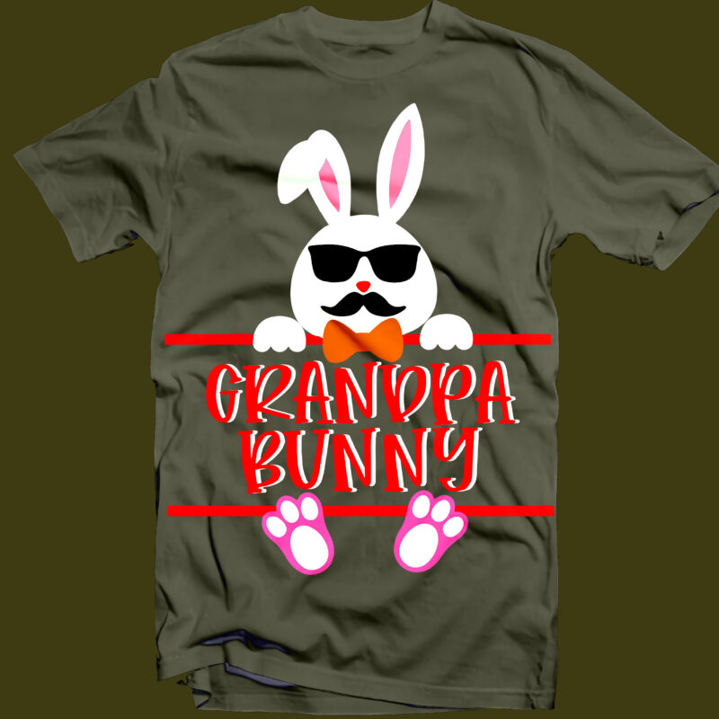 Easter Family SVG 6 Bundle, Happy easter day t shirt template, Bundle Easter t shirt design