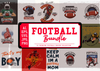 33 Football t-shirt design bundle