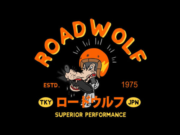 Roadwolf t shirt design online