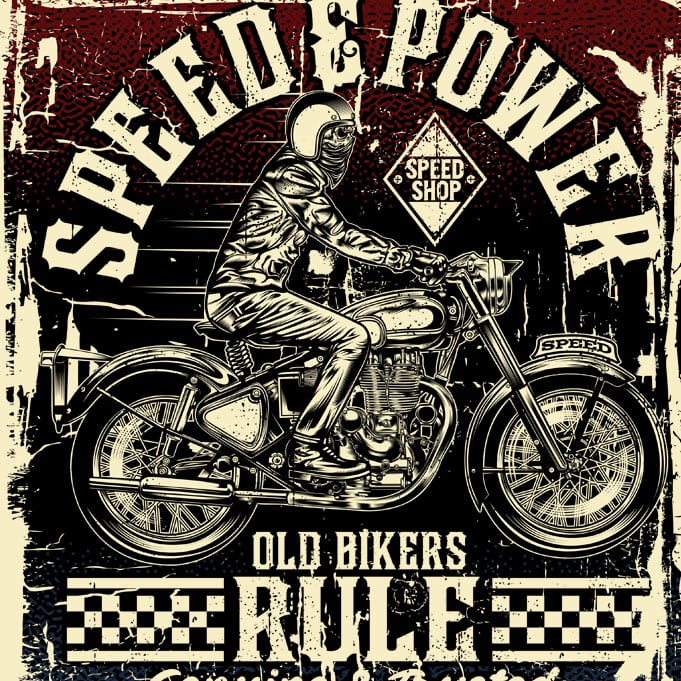 Old Bikers Rule - Buy t-shirt designs