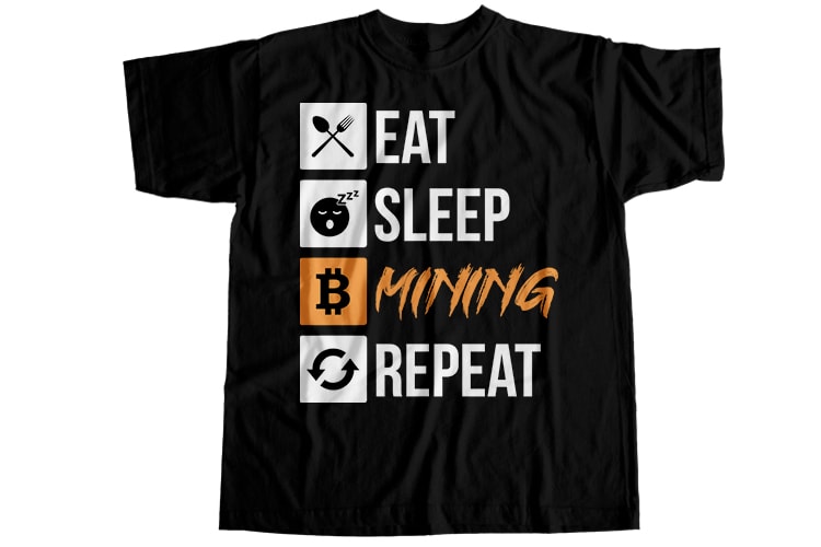 54 bitcoin, 54 bitcoin digital currency T-Shirt Design Bundle