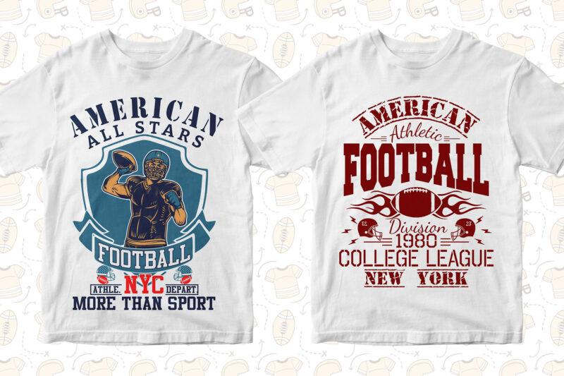 American football t shirt design bundle versatileT-Shirt 10831763