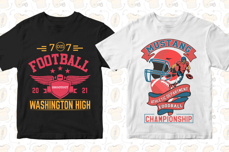 American Football T-Shirt Design Bundle