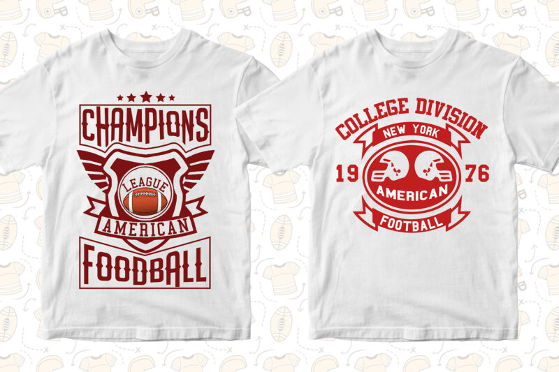 American Football Championship College League Editable T shirt Design Svg  Cutting Printable Files
