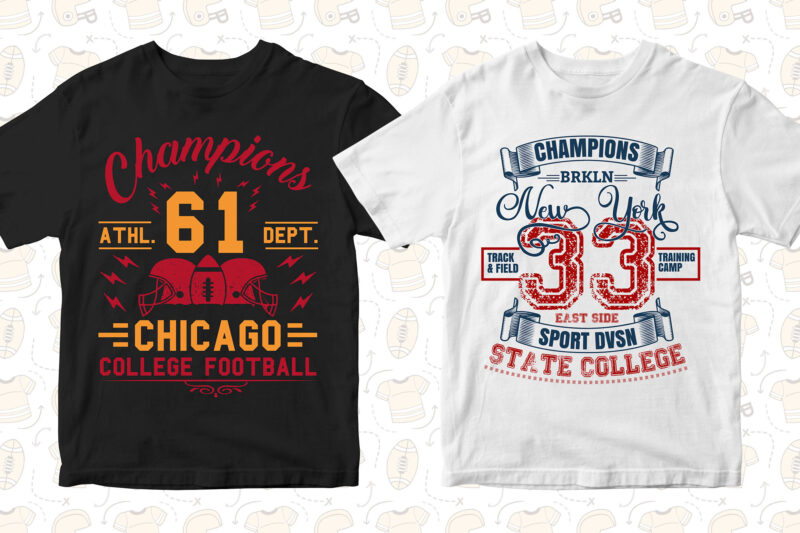 Champions New York 33 State American Football T Shirt Design SVG Files