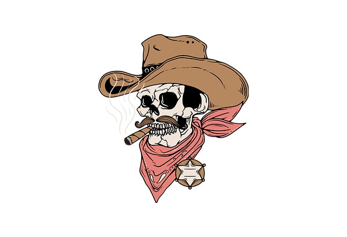 Skull Sheriff - Buy t-shirt designs