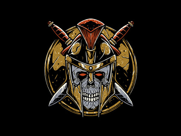 Skull sparta t shirt template vector