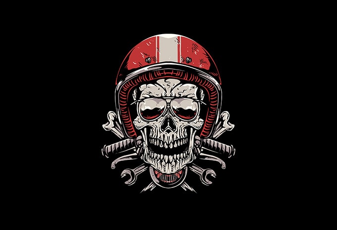 Skull Biker - Buy t-shirt designs