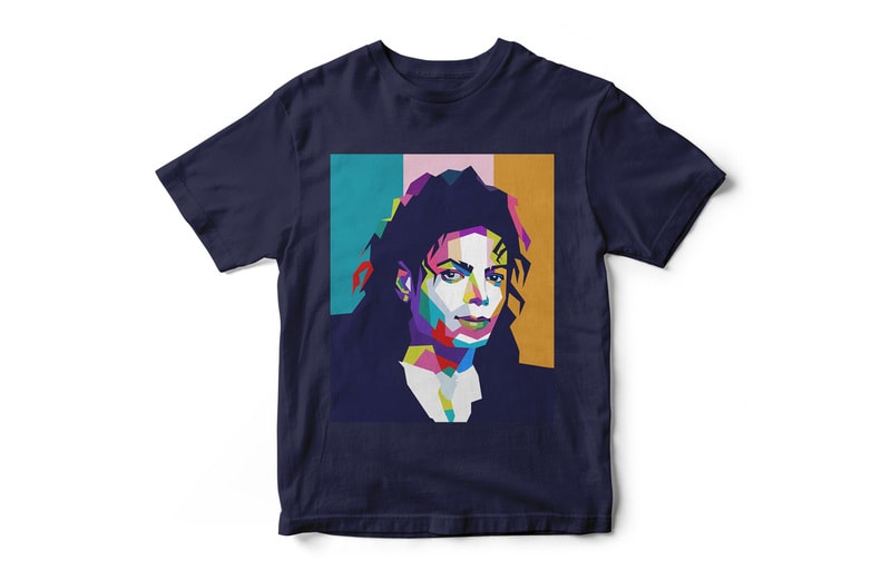 Free Michael jackson portrait t-shirt design- king of pop