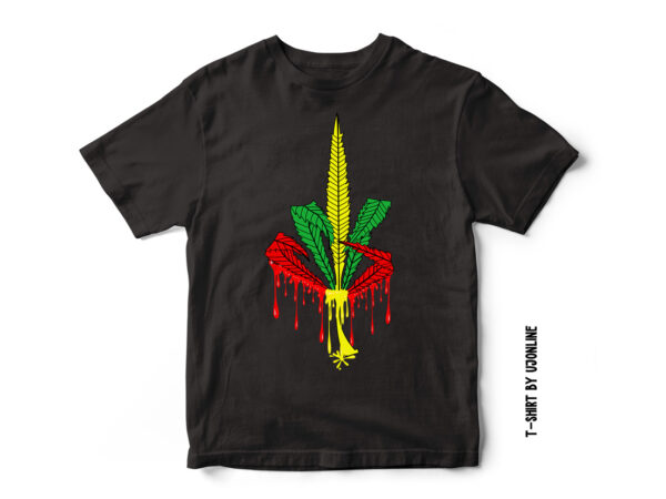 Middle finger weed leaf vector t shirt design