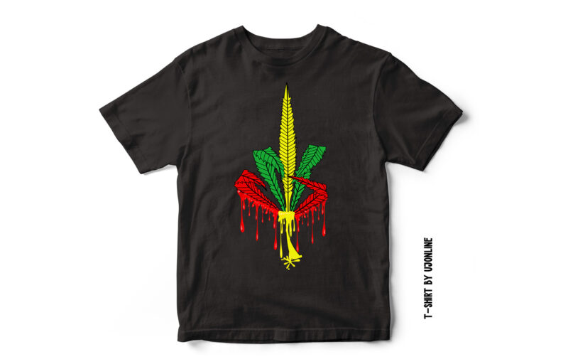 Middle Finger Weed Leaf Vector t shirt design