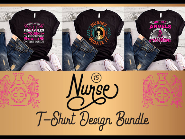 15 best selling nurse t-shirt designs bundle