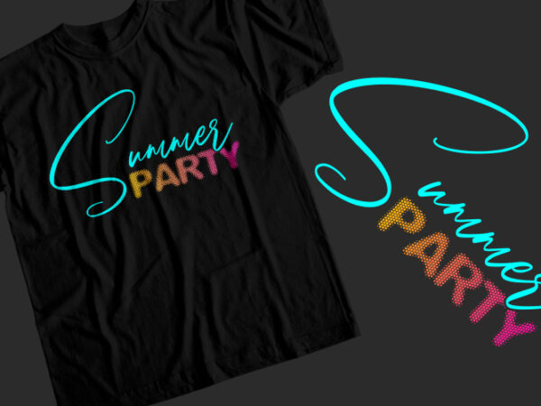 Summer party t-shirt design