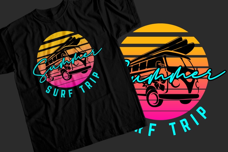 Summer surf trip T-Shirt Design
