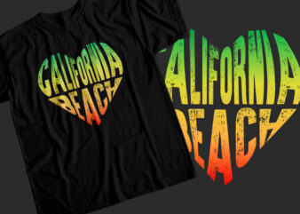 California beach T-Shirt Design