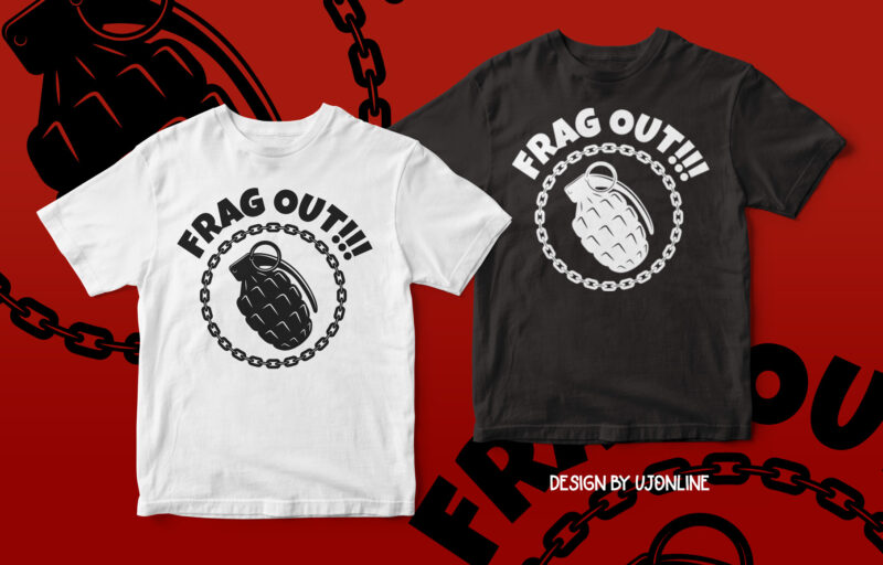 Frag Out – Gaming T-Shirt Design Call of Duty and Pub g T-Shirt