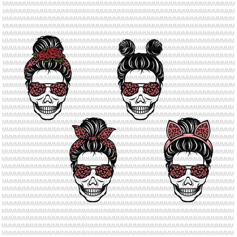 Download Messy Bun Svg Mom Life Sunglasses And Headband Svg Messy Bun With Leopard Svg Mother S Day Svg Buy T Shirt Designs