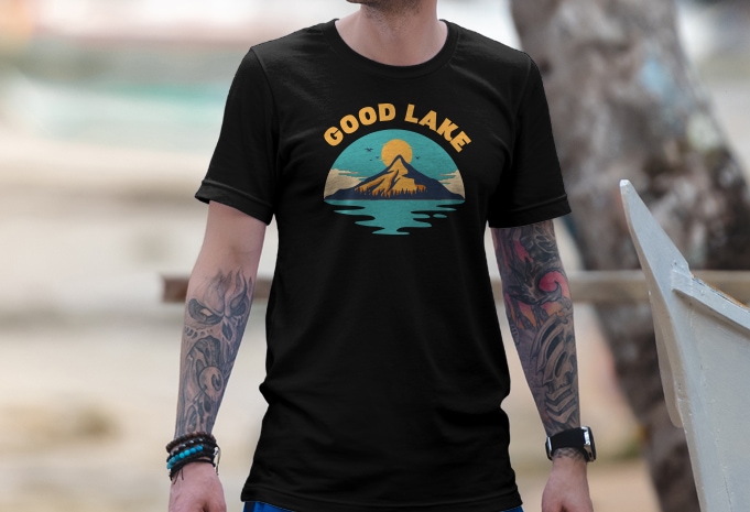 Good Lake vector t-shirt design