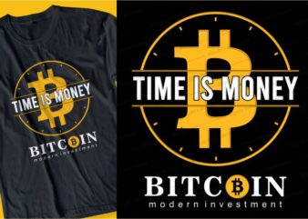 BITCOIN t shirt design typography graphic, vector, illustration lettering