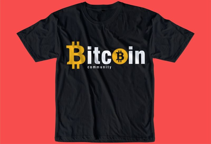 Free Bitcoin crypto btc t shirt design svg, cryptocurrency, typography graphic, vector, illustration lettering