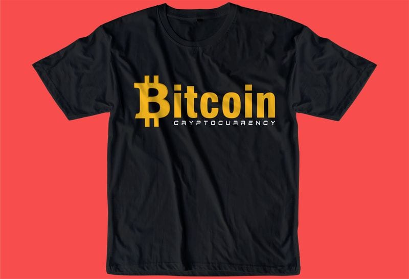 Free Bitcoin crypto btc t shirt design svg, cryptocurrency, typography graphic, vector, illustration lettering