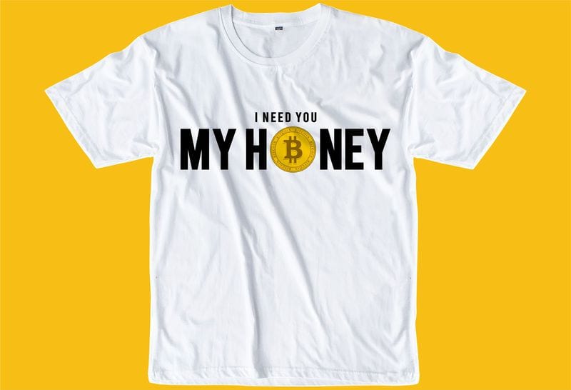 Free Bitcoin crypto btc t shirt design svg, cryptocurrency, typography graphic, vector, illustration lettering