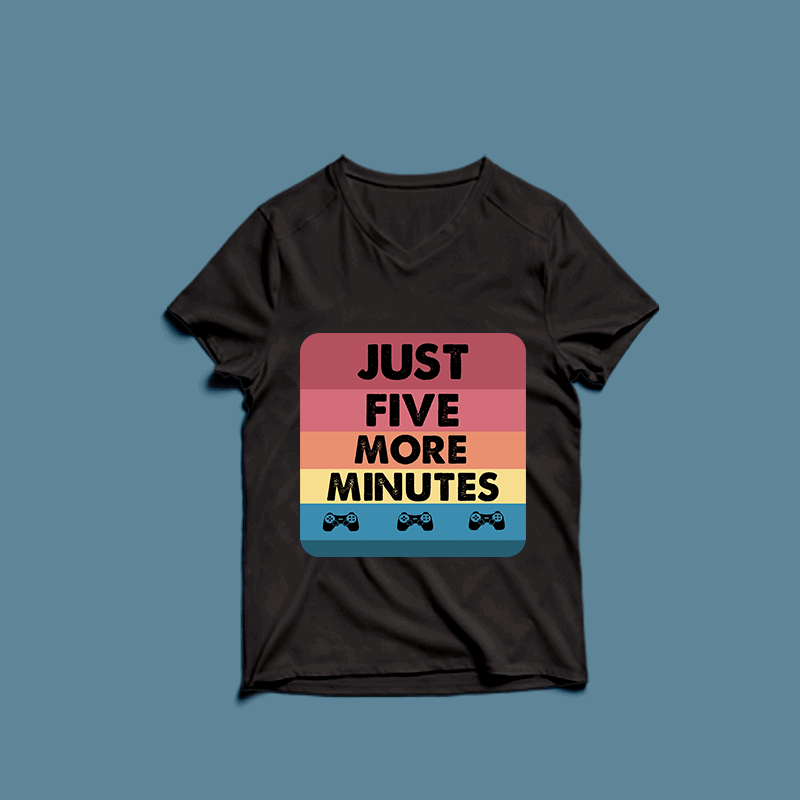 just more five minutes – gaming – t-shirt design - Buy t-shirt designs