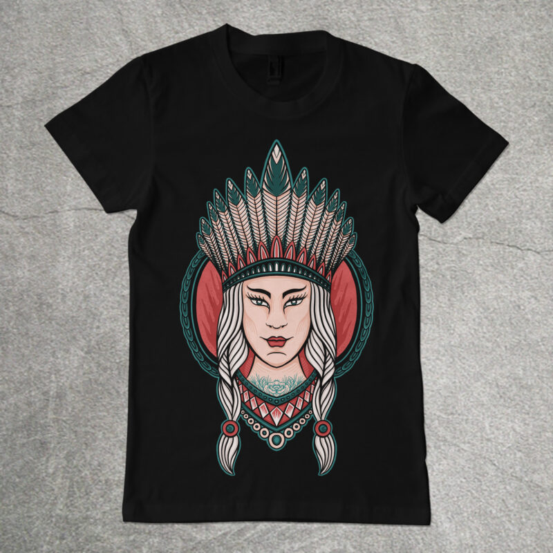 red indian tshirt