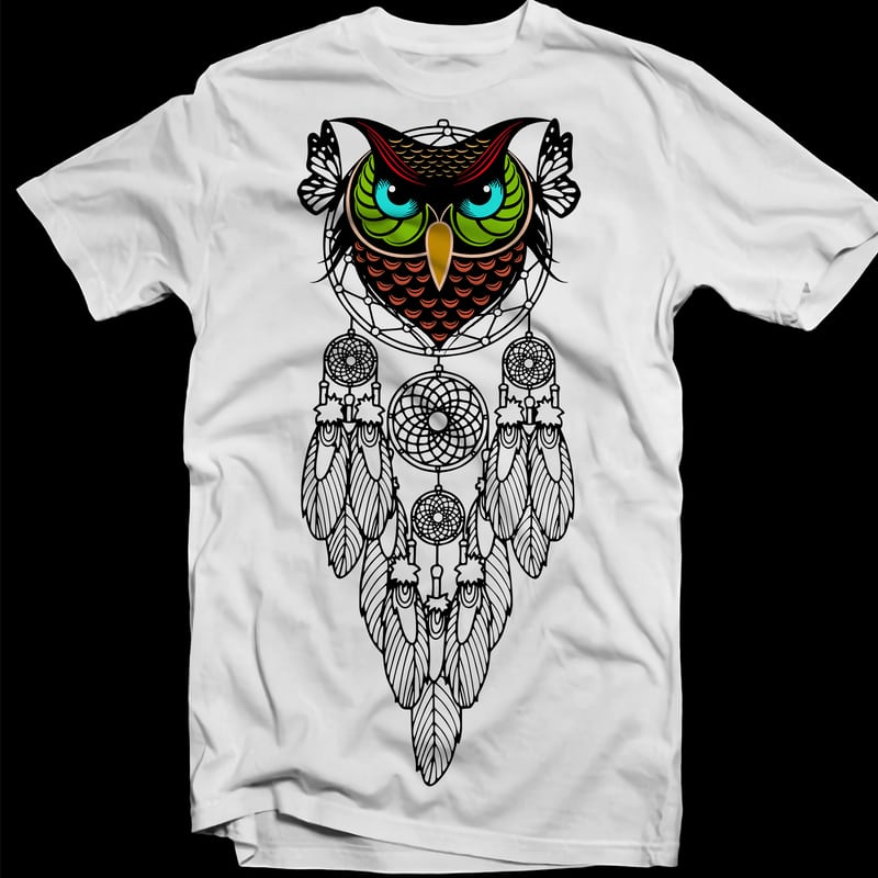 Download Owl Svg Owl Dream Catcher Svg Owl T Shirt Design