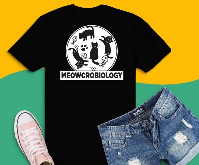 Meowcrobiology science cat tees png, Microbiology svg, Microbiology Cat Lovers T-Shirt design png, Meowcrobiology kitty,Meowcrobiology Microbiology cat funny,