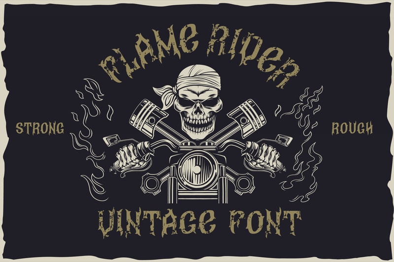 Free Flame rider t shirt graphic design