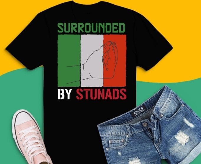 Surrounded by Stunads Funny Italian Sayings svg, italian Republican Hand Gesture png, Surrounded by Stunads Funny Italian Sayings, Italian Roots Themed, Gift Italy Flag Theme, Italian Republican day