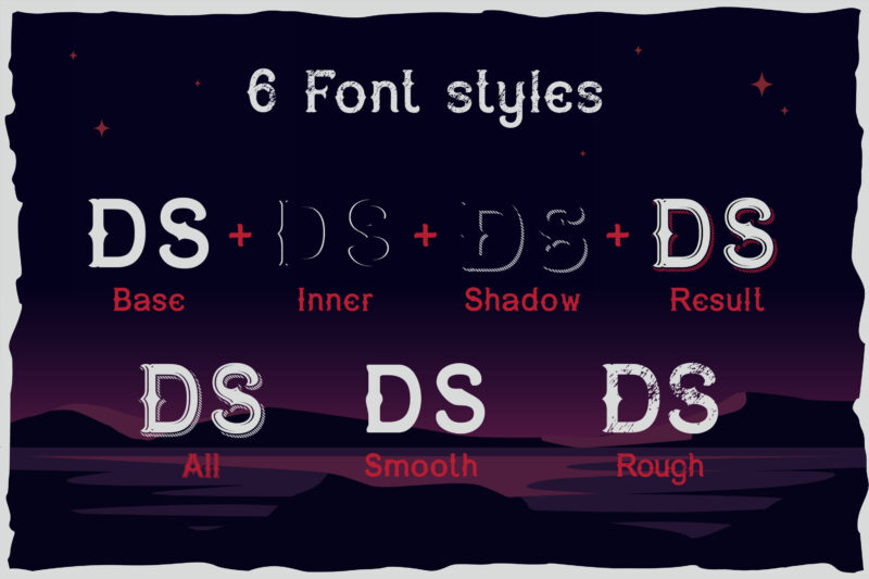 Dark surfer – vintage label font