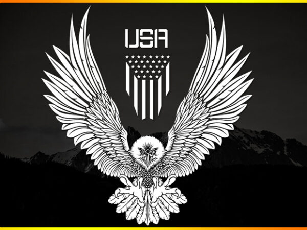 American bald eagle t shirt vector