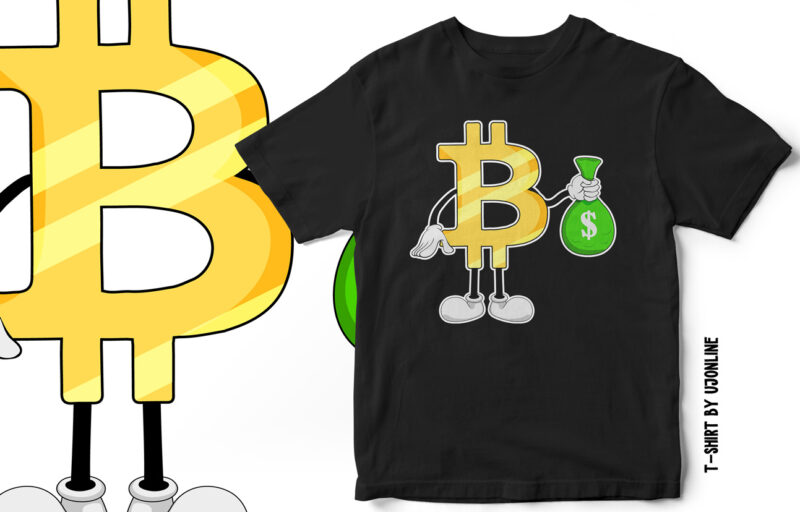 Bitcoin DOLLAR T-SHIRT DESIGN – Cryptocurrency t-shirt design