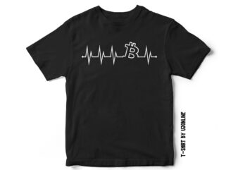 Bitcoin Heartbeat – Cryptocurrency t-shirt design