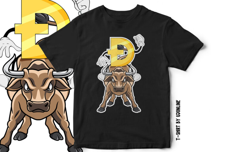 Bullish DogeCoin– the rise of DogeCoin – Cryptocurrency t-shirt design